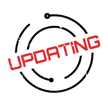 Updating rubber stamp Illustrazione stock