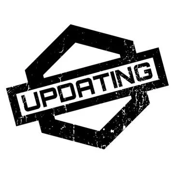 Updating rubber stamp Illustrazione stock