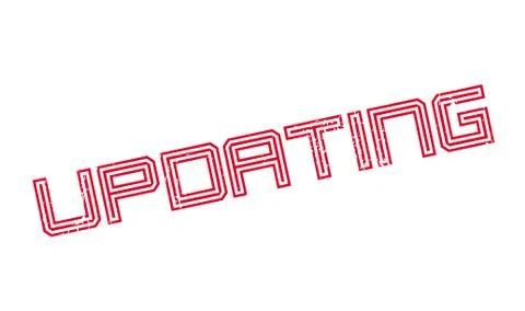 Updating rubber stamp Illustrazione stock