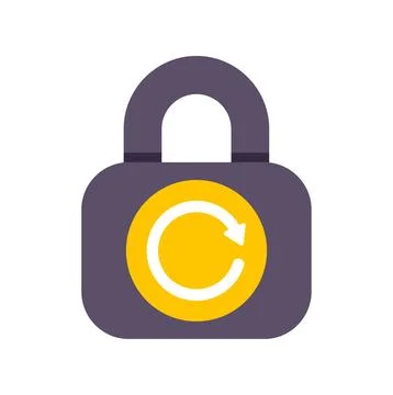 Updating security padlock icon for system refresh Illustrazione stock