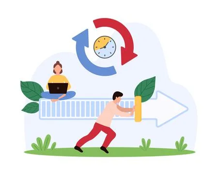 Updating software and system, progress status of data synchronization and tiny 스톡 일러스트