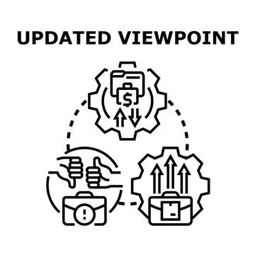 Updating viewpoint for business strategy evolution Stock Illustration