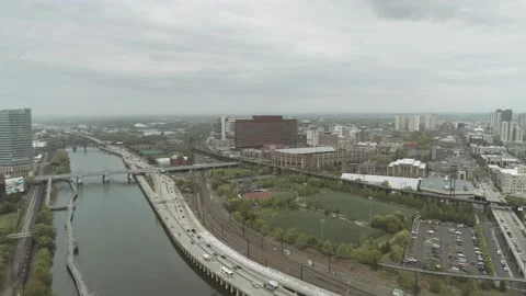 Upenn athletic fields and franklin field in west philadelphia Stock Footage 130390766