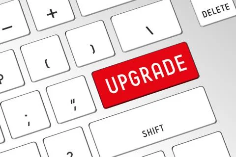 Upgrade - 3D computer keyboard Stock Illustration