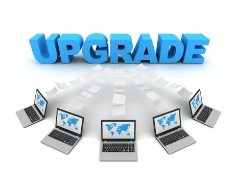 Upgrade 3d concept illustration Stock Illustration