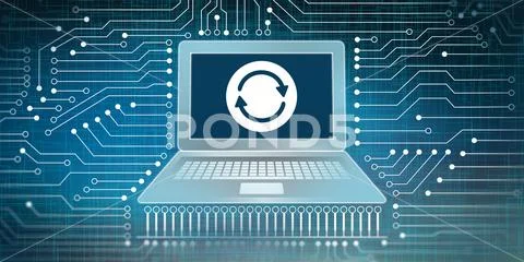 Upgrade and network connection concept: Royalty Free #107305910