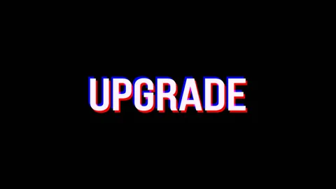 Upgrade. Animation of Text With Glitch Effect Video stock 120296192