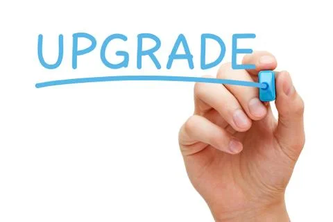 Upgrade Blue Marker Foto stock