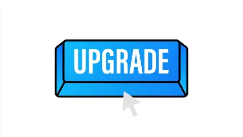 Upgrade blue square button. Stock illustration. Stock Footage 146488315