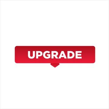 Upgrade button, sign, label, icon. Upgrade speech bubble. Stock Illustration