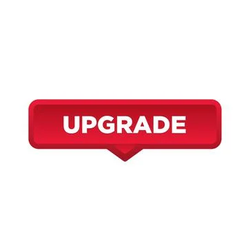 Upgrade button, sign, label, icon. Upgrade speech bubble. Stock Illustration