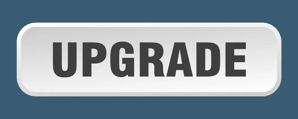 Upgrade button. upgrade square 3d push button Stock Illustration