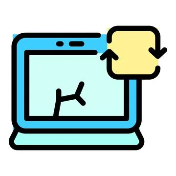 Upgrade computer icon vector flat Stock Illustration
