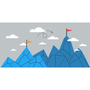 Upgrade concept, achievement comparison idea Illustrazione stock