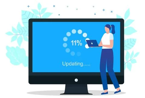 Upgrade Desktop Concept Illustration Stock Illustration