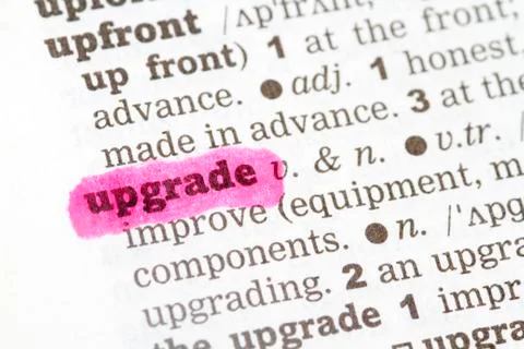 Upgrade  Dictionary Definition Stock Photos