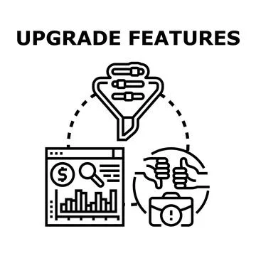 Upgrade features concept vector illustration Stock Illustration
