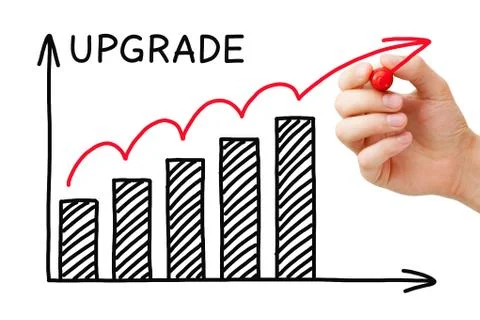 Upgrade Graph Concept Stockfoto's