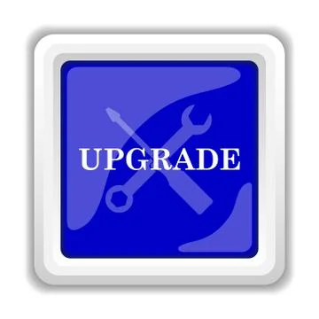 Upgrade icon. Internet button on white background.. Stock Illustration
