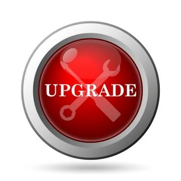 Upgrade icon. Internet button on white background.. Stockillustratie