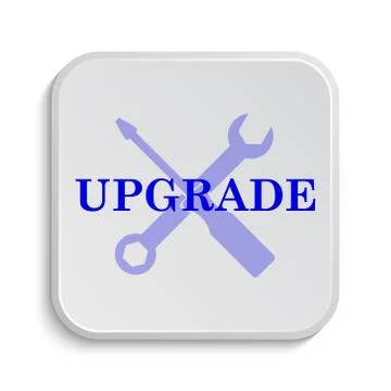 Upgrade icon. Internet button on white background.. Stock Illustration