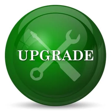 Upgrade icon. Internet button on white background.. Stock Illustration