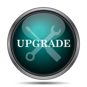 Upgrade icon. Internet button on white background.. Stock Illustration