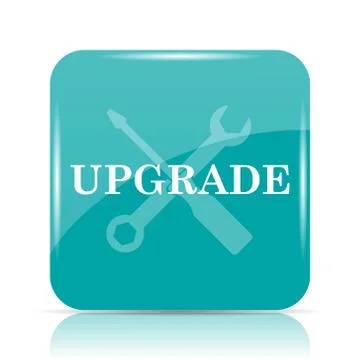 Upgrade icon. Internet button on white background.. Stock Illustration