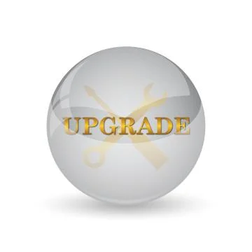 Upgrade icon. Internet button on white background. . Stock Illustration