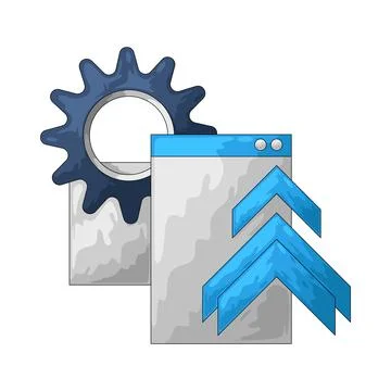Upgrade illustration Ilustração Stock