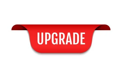 Upgrade logo icon, software improve banner upgrade improve update badge Stock Illustration