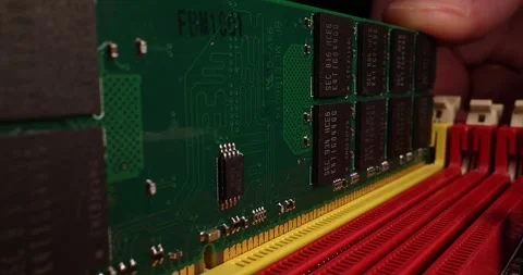 Upgrade memory RAM and computer repair Stock Footage 298532415