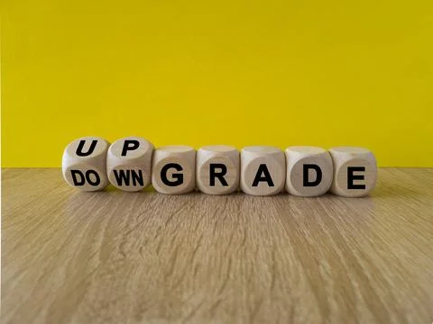 Upgrade or down grade symbol. Stock Photos