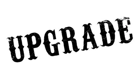 Upgrade rubber stamp Illustrazione stock