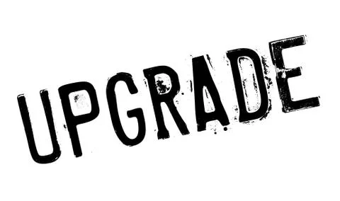 Upgrade rubber stamp Stock Illustration
