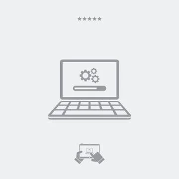 Upgrade settings computer icon Ilustración de archivo