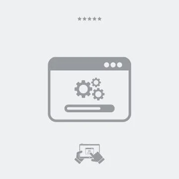 Upgrade settings computer icon Stock Illustration