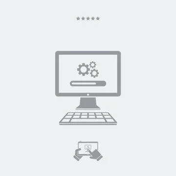 Upgrade settings computer icon Stock Illustration