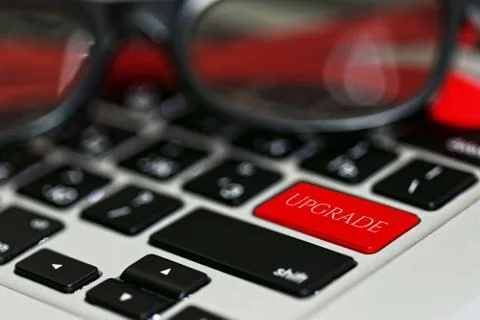 Upgrade software and hardware concept Stock Photos