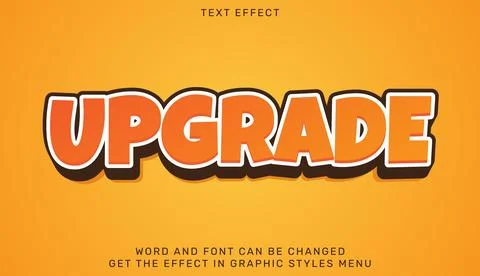 Upgrade text effect template in 3d design イラスト素材