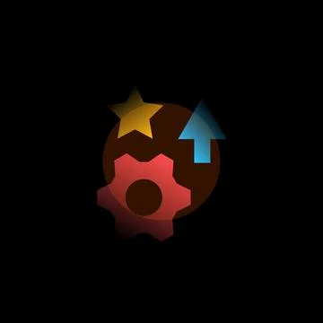 Upgrade. Vector icon in gradient style. Editable illustration Stock Illustration