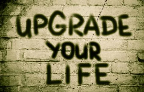 Upgrade your life concept 库存插图