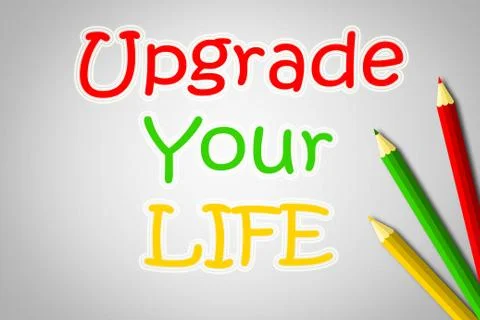 Upgrade your life concept Stock Illustration