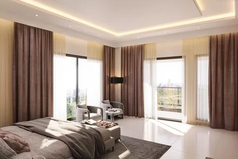 Upgrade Your Sleeping Space Modern Bedroom Furniture Ideas Stock-Illustration