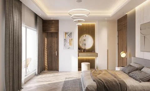 Upgrade Your Sleeping Space Stylish Bedroom Furniture and Comfortable Bed D.. Stock Illustration