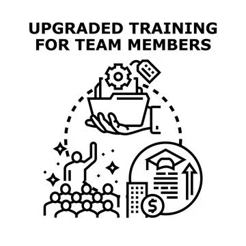 Upgrading business training for team skill development Stock Illustration