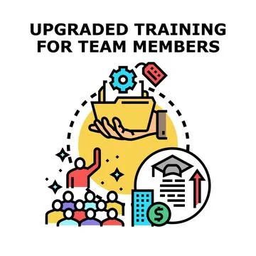 Upgrading business training for team skill development Stock Illustration