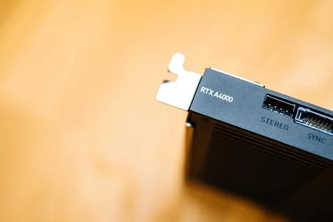 Upgrading a computer with with Quadro Rtx A4000 Foto stock