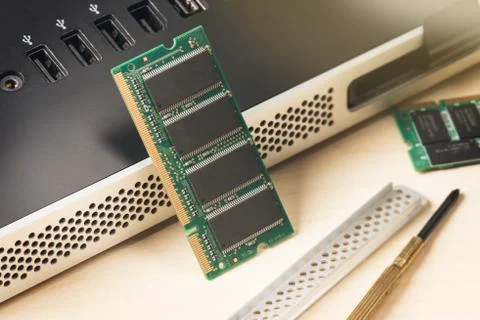Upgrading the computer, upgrading the memory (RAM) Stock Photos