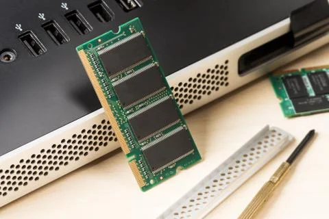 Upgrading the computer, upgrading the memory (RAM) Stock Photos